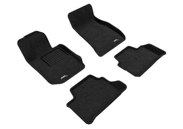 3D MAXpider ELEGANT Floor Mat for 2019-2024 BMW 3 SERIES (G21)  - BLACK - 1ST ROW 2ND ROW - L1BM10304709 [2020 2019 2018 2017 2016 2015]