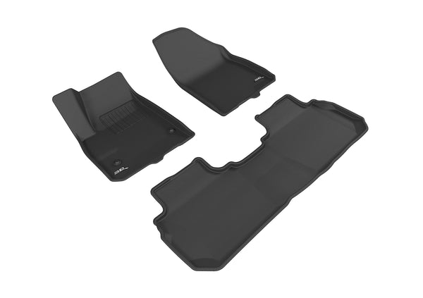 3D MAXpider KAGU Floor Mat for 2017-2024 CADILLAC XT5  - BLACK - 1ST ROW 2ND ROW - L1CD01601509 [2023 2022 2021 2020 2019 2018 2017 2016 2015 2014 2013 2012 2011]