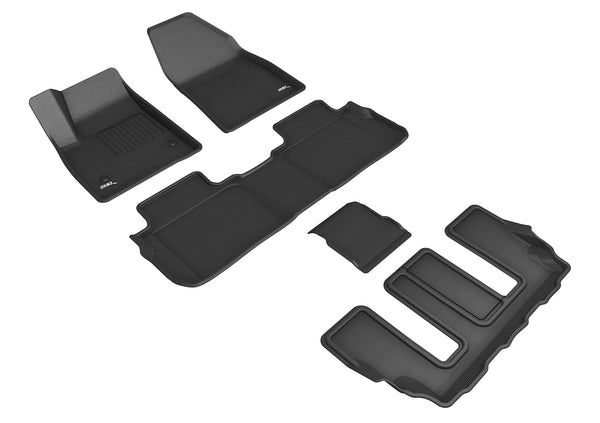 3D MAXpider KAGU Floor Mat for 2020-2024 CADILLAC XT6  - BLACK - 1ST ROW 2ND ROW 3RD ROW - L1CD02101509 [2012 2011 2010 2009]