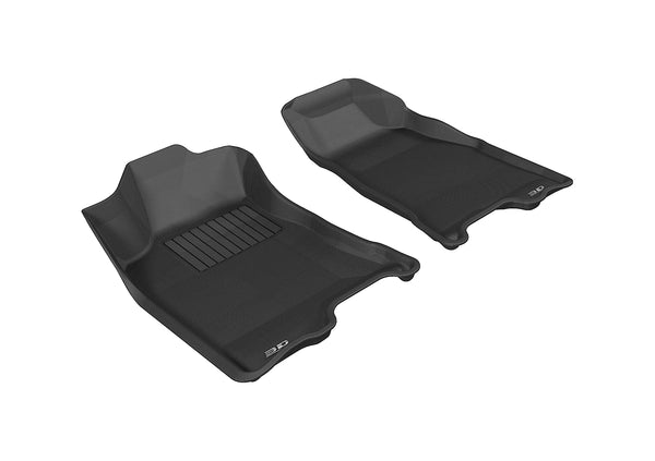 3D MAXpider KAGU Floor Mat for 2004-2012 CHEVROLET/ GMC COLORADO/ CANYON CREW CAB  - BLACK - 1ST ROW - L1CH02711509 [2010 2009 2008]