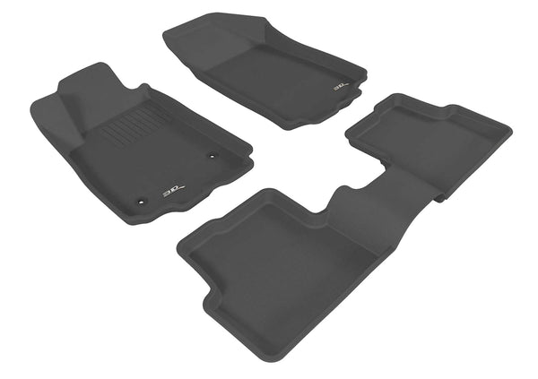 3D MAXpider KAGU Floor Mat for 2012-2020 CHEVROLET SONIC  - BLACK - 1ST ROW 2ND ROW - L1CH02901509 [2020 2019 2018 2017 2016 2015 2014 2013 2012 2011 2010 2009 2008]