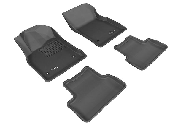 3D MAXpider KAGU Floor Mat for 2011-2016 CHEVROLET CRUZE/ CRUZE LIMITED  - BLACK - 1ST ROW 2ND ROW - L1CH04401509 [2023 2022 2021 2020 2019 2018 2017 2016 2015 2014 2013 2012 2011]