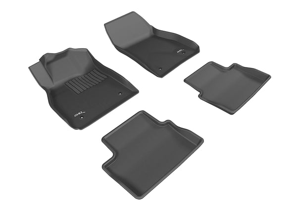 3D MAXpider KAGU Floor Mat for 2013-2015 CHEVROLET MALIBU  - BLACK - 1ST ROW 2ND ROW - L1CH06301509 [2010 2009 2008 2007 2006]