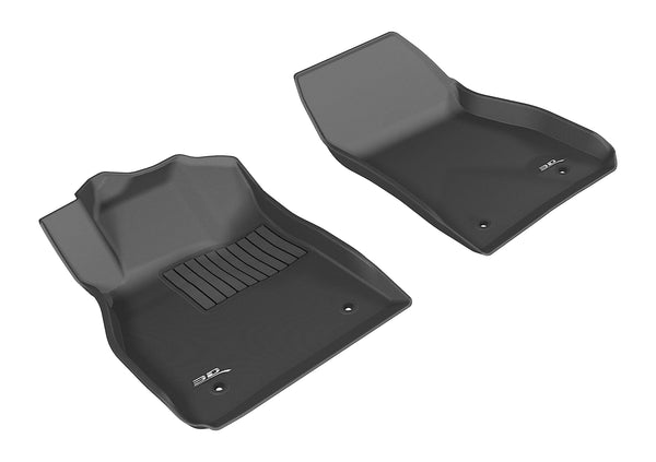 3D MAXpider KAGU Floor Mat for 2013-2015 CHEVROLET MALIBU  - BLACK - 1ST ROW - L1CH06311509 [2010 2009 2008 2007 2006]