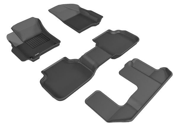 3D MAXpider KAGU Floor Mat for 2012-2020 DODGE JOURNEY  - BLACK - 1ST ROW 2ND ROW 3RD ROW - L1DG01201509 [2024 2023 2022]