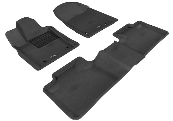 3D MAXpider KAGU Floor Mat for 2012-2023 DODGE DURANGO  - BLACK - 1ST ROW 2ND ROW - L1DG01301509 [2023 2022]