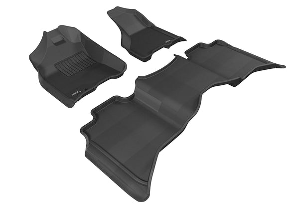 3D MAXpider KAGU Floor Mat for 2009-2012 DODGE RAM 1500/2500/3500 CREW CAB  - BLACK - 1ST ROW 2ND ROW - L1DG01701509 [2023 2022 2021]