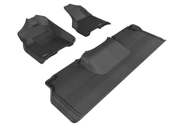 3D MAXpider KAGU Floor Mat for 2010-2012 DODGE RAM 2500/3500 MEGA CAB  - BLACK - 1ST ROW 2ND ROW - L1DG02201509 [2018 2017 2016 2015 2014]