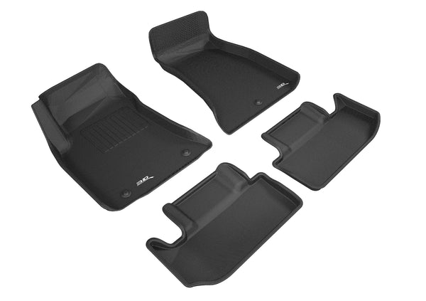 3D MAXpider KAGU Floor Mat for 2015-2023 DODGE CHALLENGER RWD  - BLACK - 1ST ROW 2ND ROW - L1DG02601509 [2024 2023 2022 2021 2020 2019 2018]