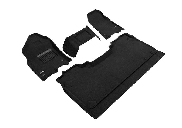 3D MAXpider ELEGANT Floor Mat for 2019-2022 DODGE RAM 1500 CREW CAB  - BLACK - 1ST ROW 2ND ROW - L1DG02704709 [2023 2022 2021 2020 2019 2018 2017]