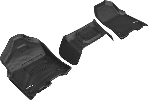 3D MAXpider KAGU Floor Mat for 2019-2024 DODGE RAM 1500 CREW/ QUAD  - BLACK - 1ST ROW - L1DG02711509 [2014 2013 2012 2011]