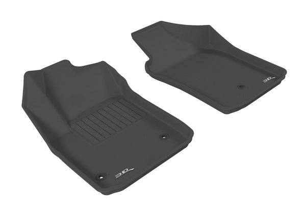 3D MAXpider KAGU Floor Mat for 2012-2019 FIAT 500/500e/Abarth  - BLACK - 1ST ROW - L1FA00311509 [2024 2023 2022]