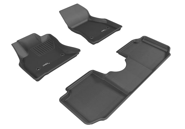 3D MAXpider KAGU Floor Mat for 2014-2020 FIAT 500L  - BLACK - 1ST ROW 2ND ROW - L1FA00401509 [2023]