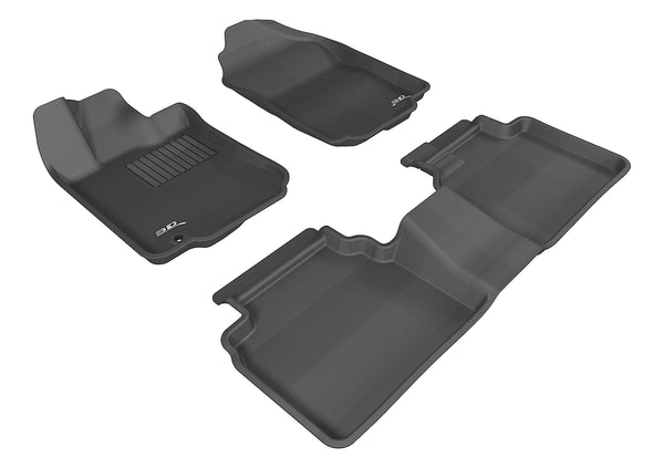 3D MAXpider KAGU Floor Mat for 2006-2012 FORD FUSION  - BLACK - 1ST ROW 2ND ROW - L1FR01301509 [2011 2010 2009 2008 2007 2006]