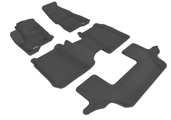 3D MAXpider KAGU Floor Mat for 2009-2019 FORD FLEX  - BLACK - 1ST ROW 2ND ROW 3RD ROW - L1FR05101509 [2023 2022 2021 2020 2019]