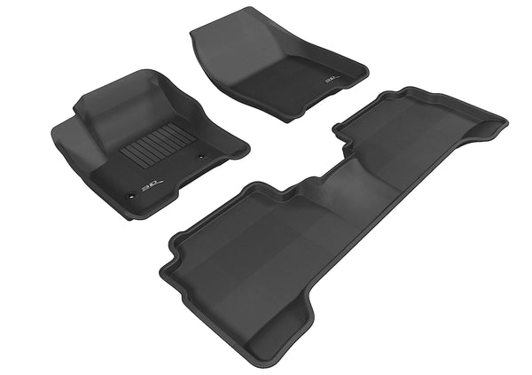 3D MAXpider KAGU Floor Mat for 2013-2018 FORD C-MAX/ESCAPE  - BLACK - 1ST ROW 2ND ROW - L1FR05601509 [2021 2020 2019 2018 2017 2016]