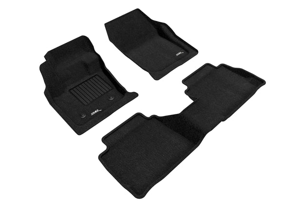 3D MAXpider ELEGANT Floor Mat for 2013-2016 FORD FUSION  - BLACK - 1ST ROW 2ND ROW - L1FR06004709 [2023 2022 2021 2020 2019 2018 2017]