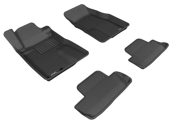 3D MAXpider KAGU Floor Mat for 2005-2009 FORD MUSTANG  - BLACK - 1ST ROW 2ND ROW - L1FR06501509 [2022 2021 2020 2019 2018 2017 2016]