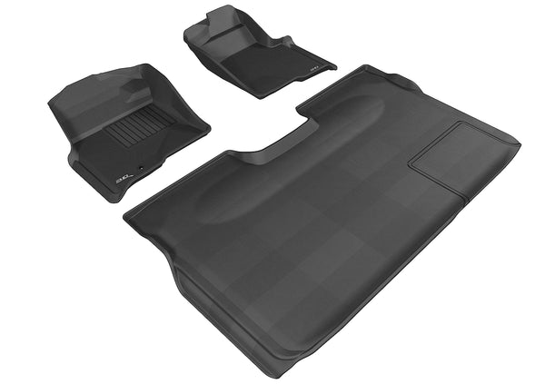 3D MAXpider KAGU Floor Mat for 2009-2010 FORD F-150 SUPERCREW  - BLACK - 1ST ROW 2ND ROW - L1FR06701509 [2022 2021 2020 2019 2018 2017 2016]