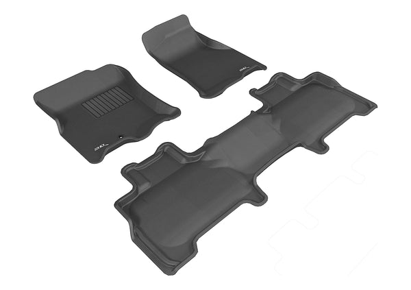 3D MAXpider KAGU Floor Mat for 2007-2010 FORD EXPEDITION  - BLACK - 1ST ROW 2ND ROW - L1FR07601509 [2022 2021 2020 2019 2018]