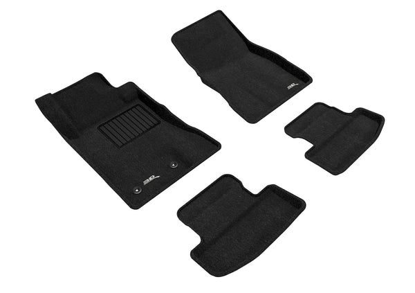 3D MAXpider ELEGANT Floor Mat for 2015-2023 FORD MUSTANG  - BLACK - 1ST ROW 2ND ROW - L1FR08504709 [2023]