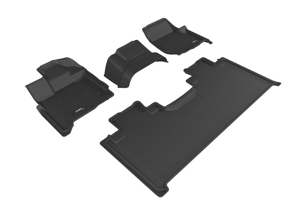 3D MAXpider KAGU Floor Mat for 2015-2022 FORD F-150 SUPERCAB  - BLACK - 1ST ROW 2ND ROW - L1FR10101509 [2016 2015 2014 2013]