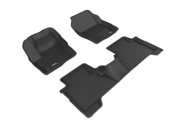 3D MAXpider KAGU Floor Mat for 2015-2019 FORD ESCAPE  - BLACK - 1ST ROW 2ND ROW - L1FR10601509 [2017 2016 2015 2014 2013 2012]