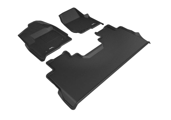 3D MAXpider KAGU Floor Mat for 2017-2022 FORD F-250 / F-350 / F-450 SUPERCREW  - BLACK - 1ST ROW 2ND ROW - L1FR10701509 [2019 2018 2017 2016 2015 2014 2013]