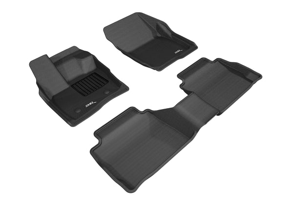 3D MAXpider KAGU Floor Mat for 2017-2020 FORD FUSION  - BLACK - 1ST ROW 2ND ROW - L1FR10901509 [2020 2019 2018 2017 2016 2015]