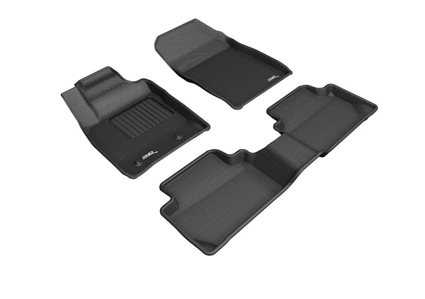 3D MAXpider KAGU Floor Mat for 2018-2022 FORD ECOSPORT  - BLACK - 1ST ROW 2ND ROW - L1FR11501509 [2015 2014]