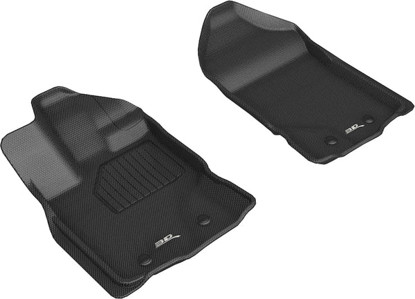 3D MAXpider KAGU Floor Mat for 2019-2023 FORD RANGER  - BLACK - 1ST ROW - L1FR12211509 [2020 2019 2018 2017]