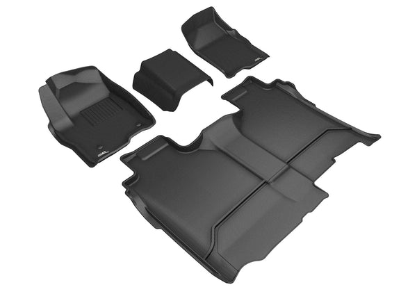 3D MAXpider KAGU Floor Mat for 2019-2024 GMC / CHEVROLET SIERRA / SILVERADO  - BLACK - 1ST ROW 2ND ROW - L1GM02401509 [2015 2014 2013 2012 2011 2010 2009 2008 2007]