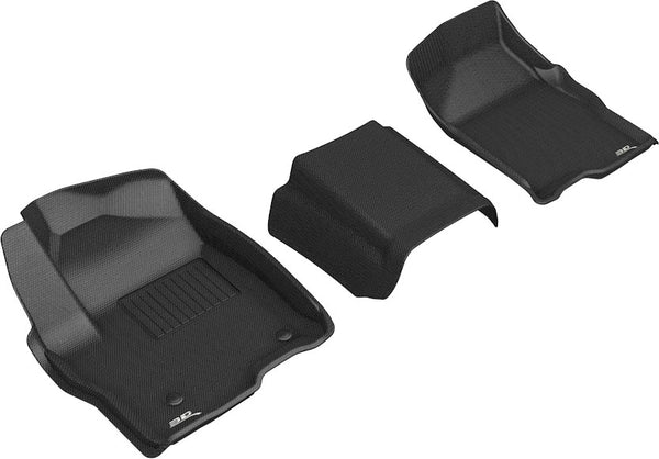 3D MAXpider KAGU Floor Mat for 2019-2024 GMC / CHEVROLET SIERRA / SILVERADO  - BLACK - 1ST ROW - L1GM02411509 [2015 2014 2013 2012 2011 2010 2009 2008 2007]