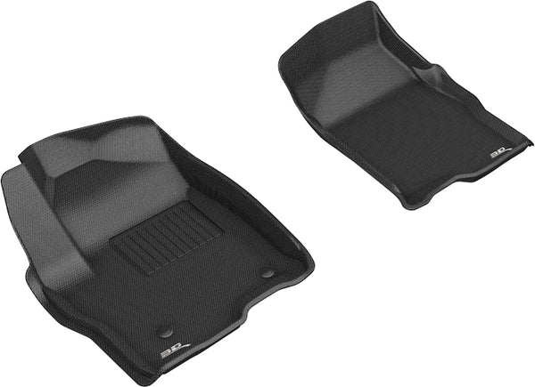 3D MAXpider KAGU Floor Mat for 2019-2024 GMC / CHEVROLET SIERRA / SILVERADO  - BLACK - 1ST ROW - L1GM02511509 [2019 2018 2017 2016 2015 2014 2013 2012 2011]