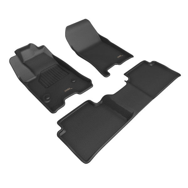 3D MAXpider KAGU FLOOR MAT for 2023-2023 GMC CANYON CREW CAB  - BLACK - 1ST ROW 2ND ROW  - L1GM03301509 [2023 2022 2021 2020 2019 2018 2017 2016 2015 2014]