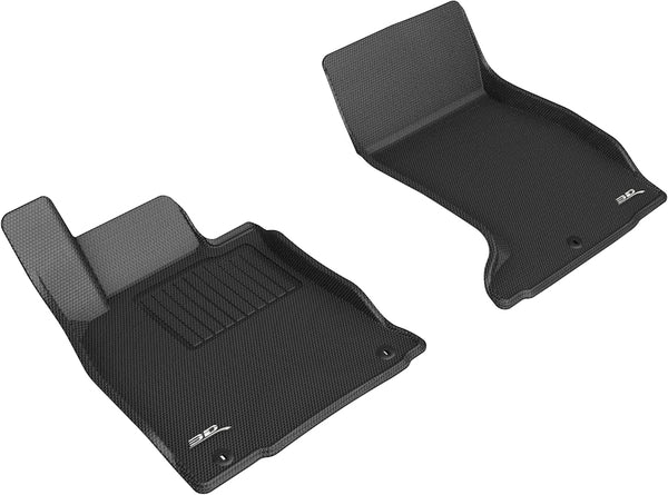 3D MAXpider KAGU Floor Mat for 2019-2023 GENESIS G70 AWD  - BLACK - 1ST ROW - L1GS00411509 [2023 2022 2021 2020 2019 2018 2017]