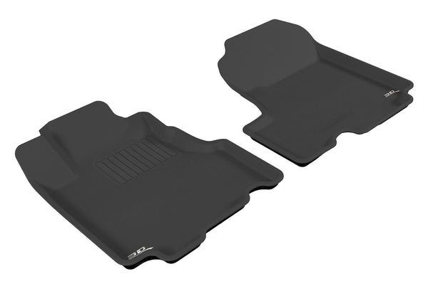 3D MAXpider KAGU Floor Mat for 2007-2011 HONDA CR-V  - BLACK - 1ST ROW - L1HD00611509 [2024 2023 2022 2021 2020 2019 2018 2017]