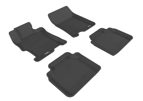 3D MAXpider KAGU Floor Mat for 2008-2012 HONDA ACCORD SEDAN  - BLACK - 1ST ROW 2ND ROW - L1HD00801509 [2023 2022 2021 2020 2019 2018]
