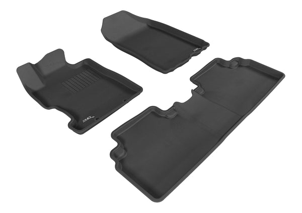 3D MAXpider KAGU Floor Mat for 2006-2011 HONDA CIVIC  - BLACK - 1ST ROW 2ND ROW - L1HD01201509 [2023 2022 2021 2020 2019]