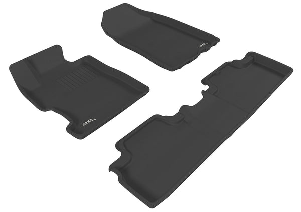 3D MAXpider KAGU Floor Mat for 2006-2011 HONDA CIVIC COUPE  - BLACK - 1ST ROW 2ND ROW - L1HD03601509 [2013 2012 2011]