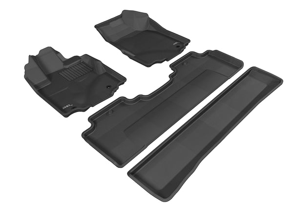 3D MAXpider KAGU Floor Mat for 2006-2014 HONDA RIDGELINE  - BLACK - 1ST ROW 2ND ROW - L1HD03901509 [2010 2009 2008 2007 2006]