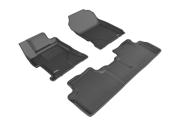 3D MAXpider KAGU Floor Mat for 2014-2015 HONDA CIVIC SEDAN  - BLACK - 1ST ROW 2ND ROW - L1HD06301509 [2022 2021 2020]