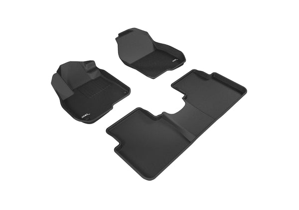 3D MAXpider KAGU Floor Mat for 2017-2022 HONDA CR-V  - BLACK - 1ST ROW 2ND ROW - L1HD08601509 [2017 2016 2015 2014 2013 2012]