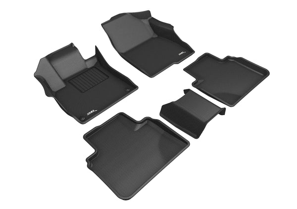 3D MAXpider KAGU Floor Mat for 2018-2022 HONDA ACCORD  - BLACK - 1ST ROW 2ND ROW - L1HD09801509 [2019 2018 2017 2016 2015 2014]