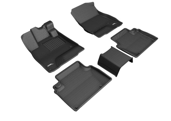 3D MAXpider KAGU Floor Mat for 2018-2021 HONDA CLARITY PLUG-IN HYBRID  - BLACK - 1ST ROW 2ND ROW - L1HD10001509 [2015 2014 2013 2012 2011]