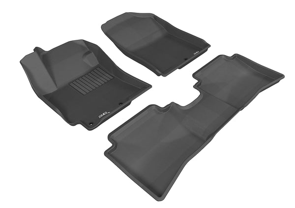 3D MAXpider KAGU Floor Mat for 2012-2017 HYUNDAI ACCENT SEDAN  - BLACK - 1ST ROW 2ND ROW - L1HY02201509 [2023 2022 2021 2020]