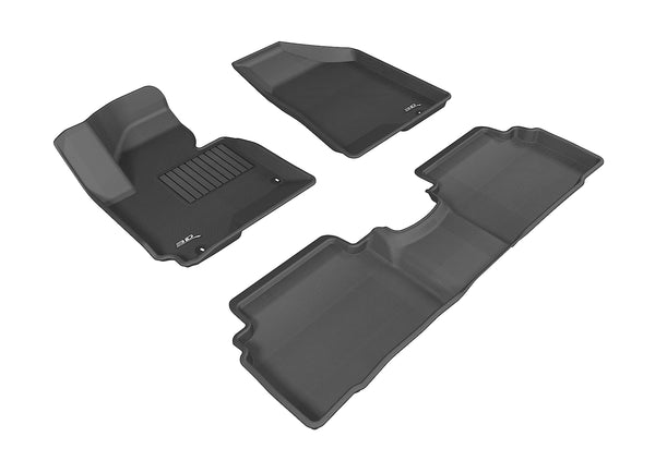 3D MAXpider KAGU Floor Mat for 2014-2015 HYUNDAI TUCSON  - BLACK - 1ST ROW 2ND ROW - L1HY05501509 [2023]