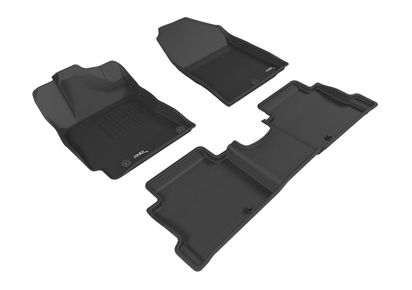 3D MAXpider KAGU Floor Mat for 2017-2020 HYUNDAI ELANTRA SEDAN  - BLACK - 1ST ROW 2ND ROW - L1HY07101509 [2024 2023 2022 2021 2020 2019]