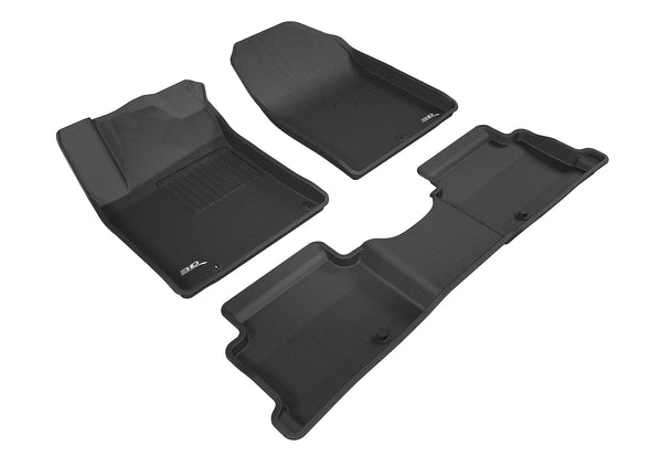 3D MAXpider KAGU Floor Mat for 2018-2020 HYUNDAI ELANTRA GT  - BLACK - 1ST ROW 2ND ROW - L1HY08101509 [2014 2013 2012 2011 2010 2009 2008 2007]