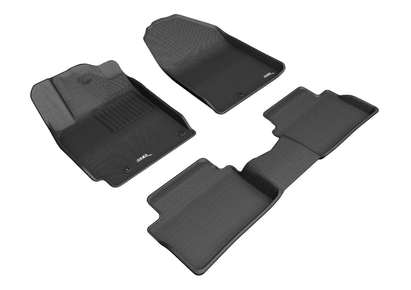 3D MAXpider KAGU Floor Mat for 2019-2021 HYUNDAI VELOSTER  - BLACK - 1ST ROW 2ND ROW - L1HY08901509 [2016 2015 2014 2013 2012 2011 2010 2009]